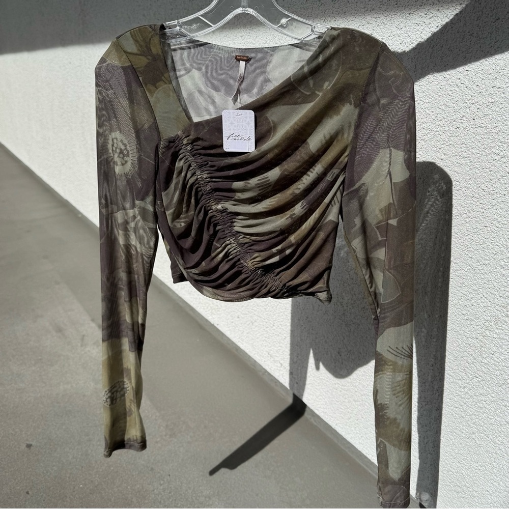 FREE PEOPLE sheer‎ crop top NWT